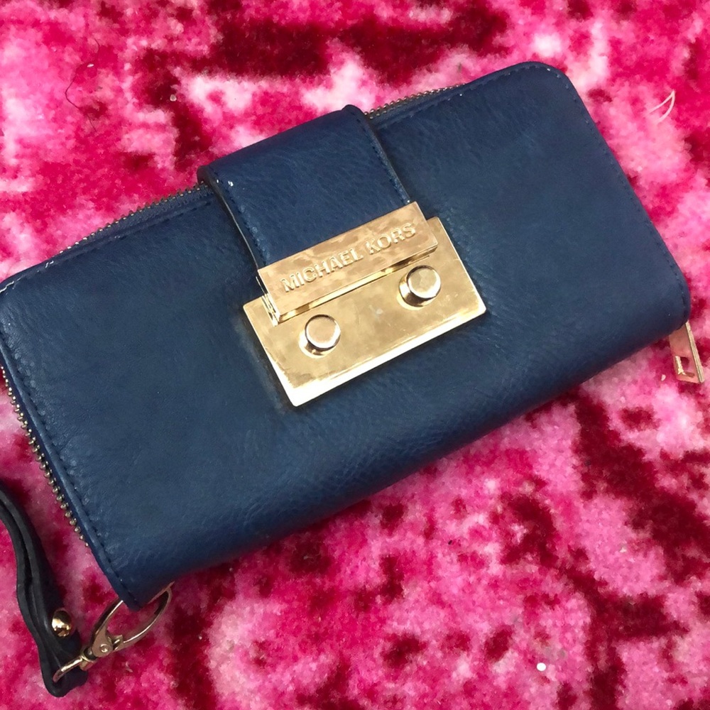 SOLD Michael Kors navy wallet